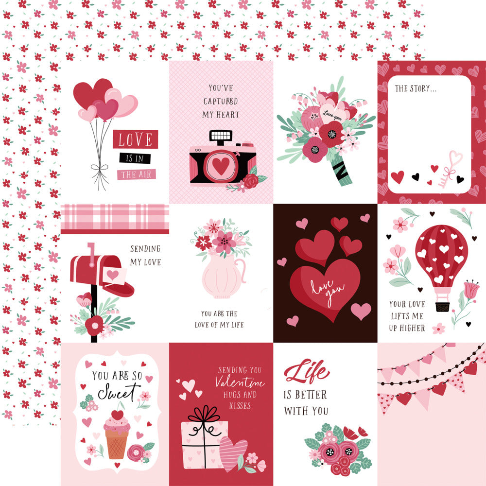 Echo Park Valentine's Day; 3 x 4 Journaling Cards