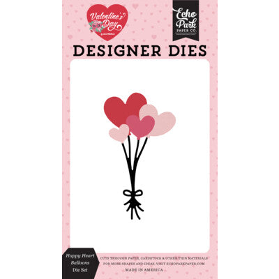 Echo Park; Valentine's Day; Happy Heart Balloons Die Set