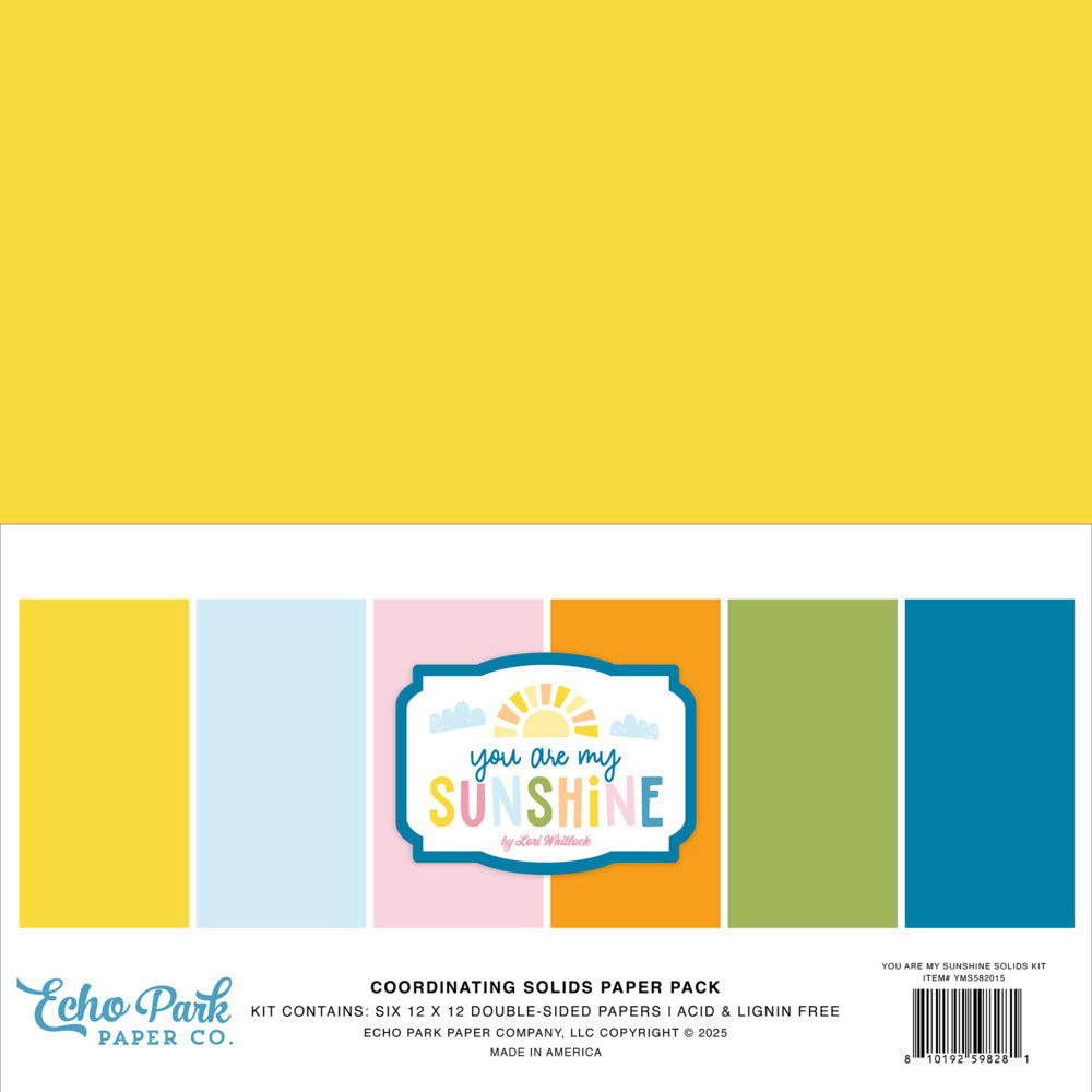 Echo Park, 12X12 Solids Kit, You Are My Sunshine Pre-order