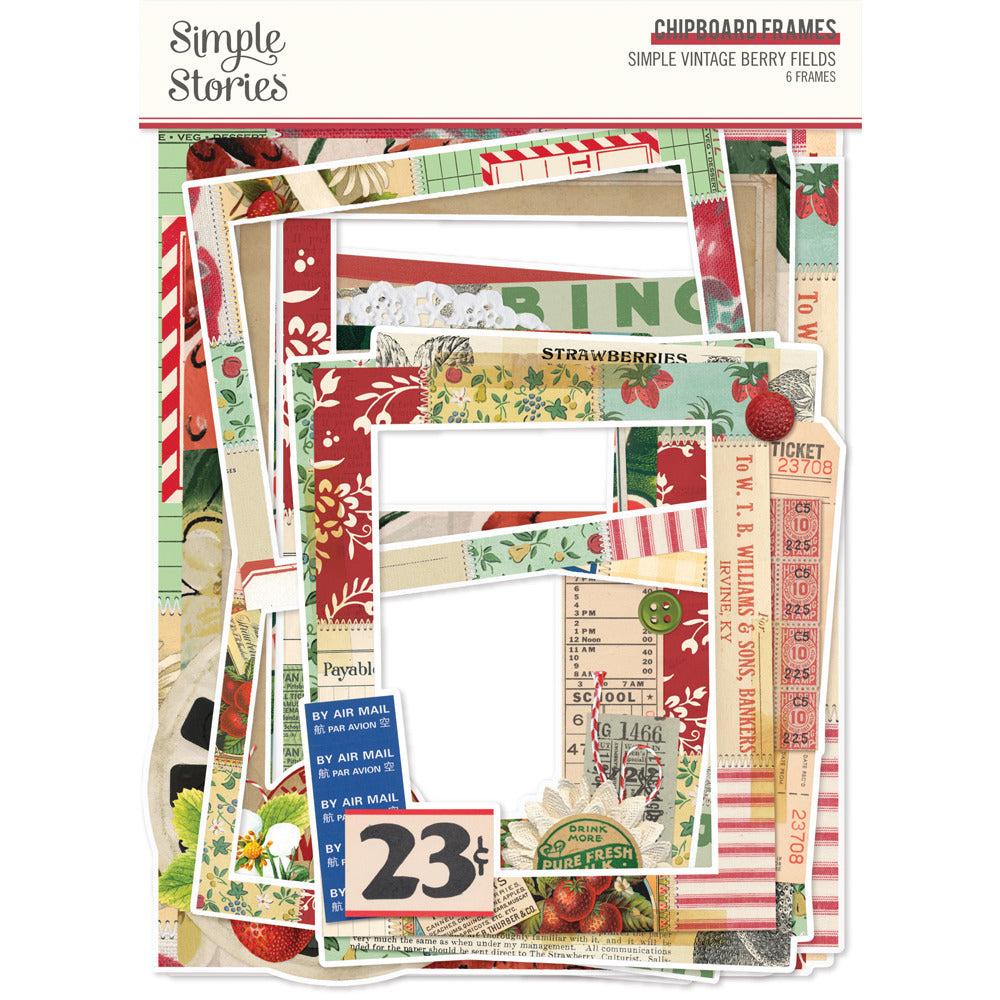 Simple Stories, Berry Fields, Chipboard Frames