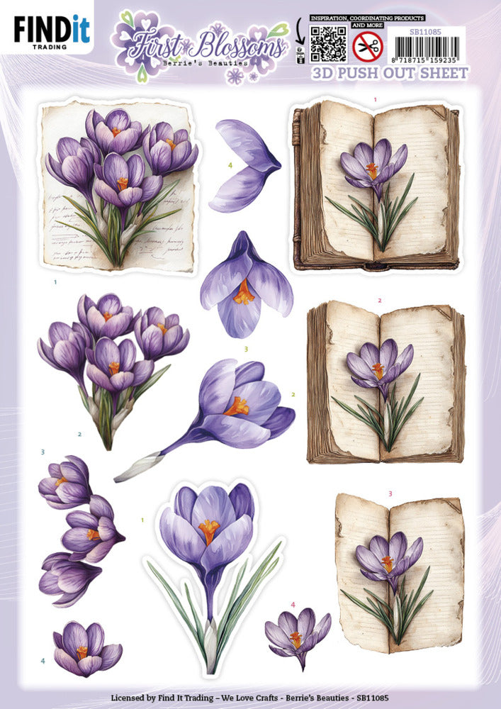 Berries Beauties, 3D Push Out Sheet, First Blossoms - Blooming Tales SB11085