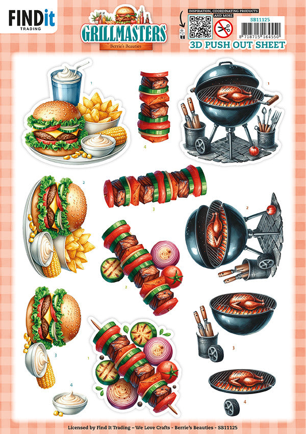Find It, Beauties 3D Push Out Sheet, Grillmasters - Flame Grilled Favorites Pre-order