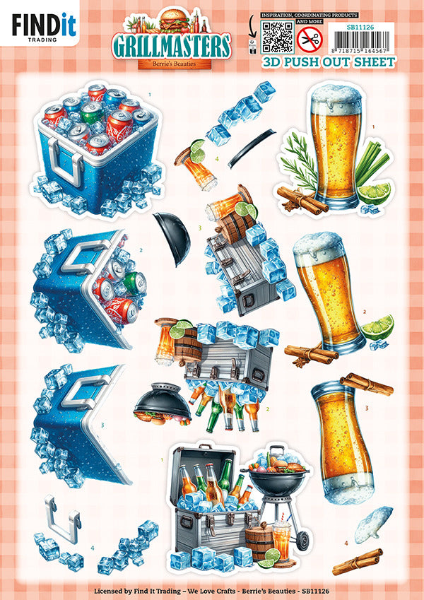 Find It, Berries Beauties, 3D Push Out Sheet, Grillmasters BBQ& Brews Pre-order