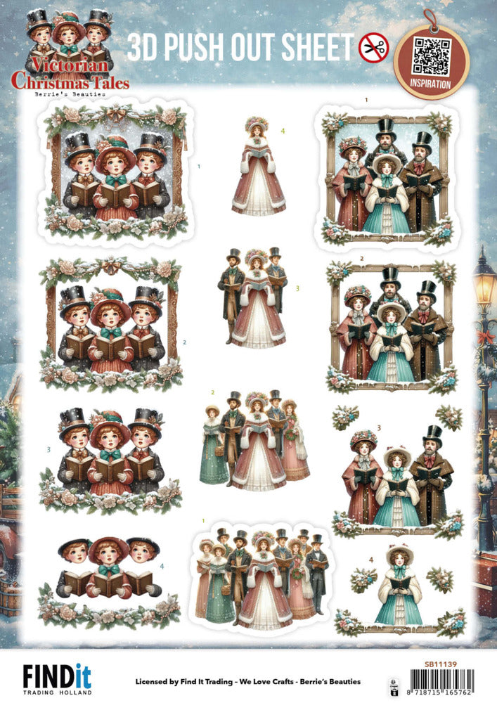 Find It,3D Push Out Sheet, Victorian Christmas Tales - A Christmas Serenade Pre-order