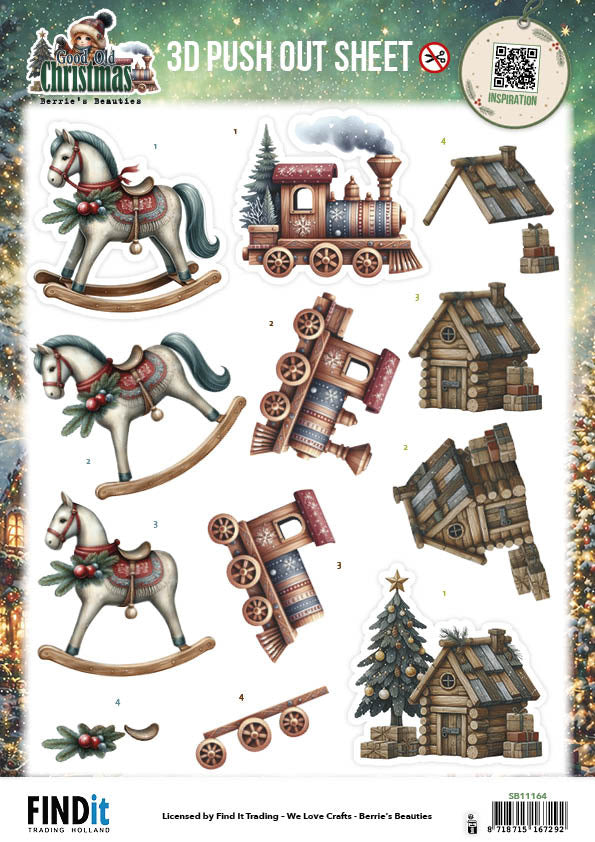 Find it, Berries Beauties 3D Push Out Sheet, Good Old Christmas - Christmas Toys Pre-order