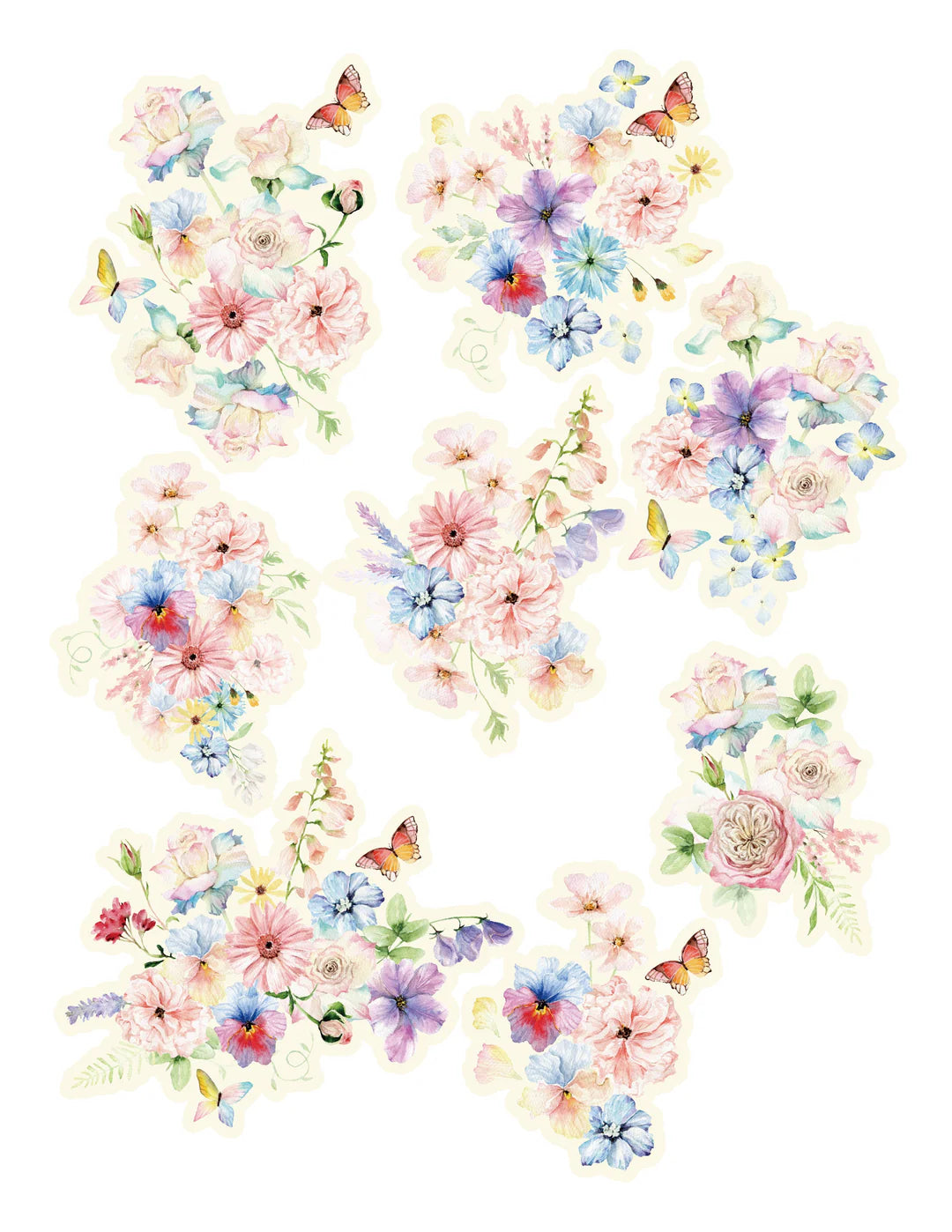 Simply Stated, Pastel Petals Ephemera Pack