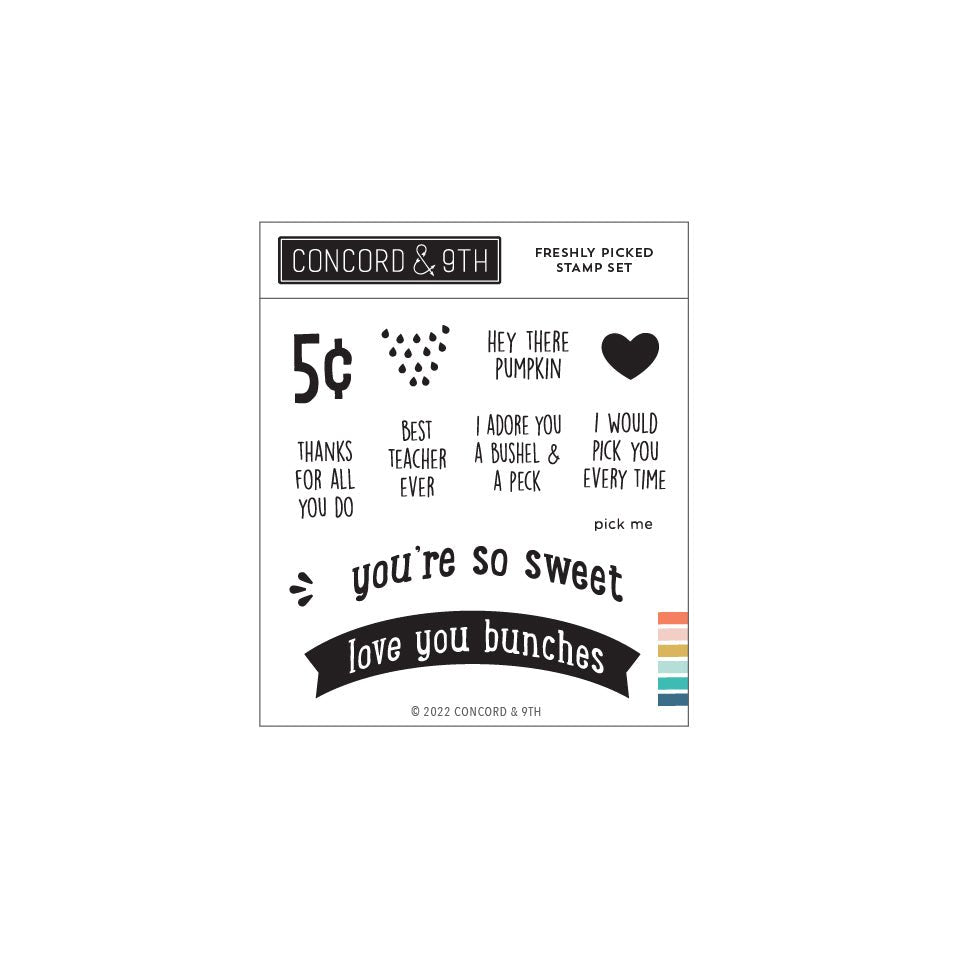 Concord & 9th, Freshly Picked STamp SEt