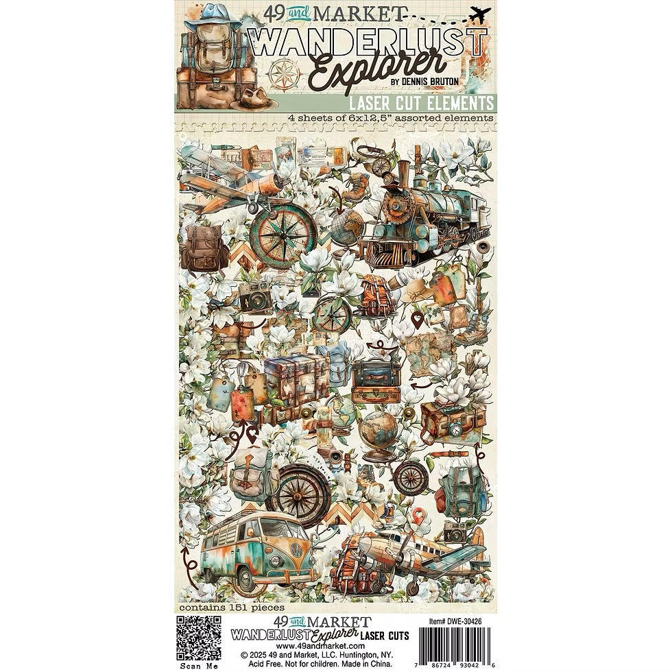 49 & Market, Wanderlust Explorer, Laser Cut Outs
