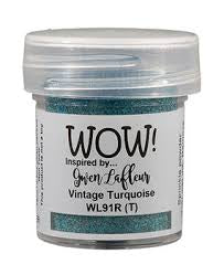 Wow; Vintage turquoise embossing powder