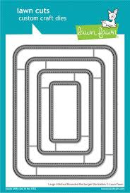 Lawn fawn Large Stitched Rounded Rectangle Stackables