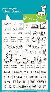 Lawn Fawn, Clear Stamp, Treat Cart Add-on Coffee