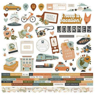 Simple Stories, Here & There Sticker Sheet