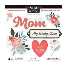 Scrapbook Customs Stickers, Mom