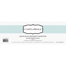 Carta Bella, Designer Cardstock-Ultra Felt White