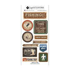 Scrapbook Customs, Life is better Fishing 6x1 sticker Sheet