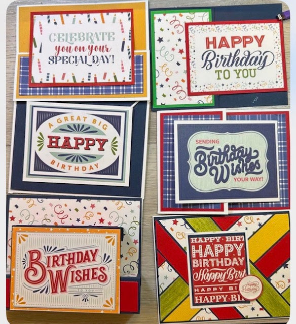 Marilyn Whatman, Birthday Salutations! Card Kit-6 Card Kit