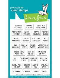 Lawn Fawn, Simple Celebrate Critter Winter Add-On Stamp