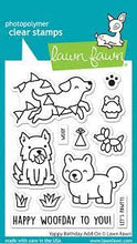 Load image into Gallery viewer, Lawn Fawn, Yappy Birthday Add On Stamp &amp; Die set q
