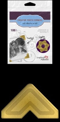 Scrapbook Adhesives, Creative Photo Corners, Gold