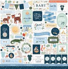 Echo Park, Welcome Baby Boy, Element Sticker Sheet