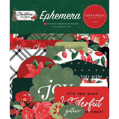 Echo Park, Christmas Flora, Merry , Ephemera
