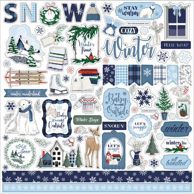 Carta Bella, Winter Time, Sticker Sheet