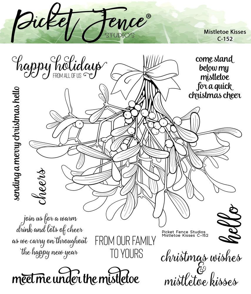 Picket Fence, Mistletoe Kisses Stamp