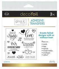 Deco Foil, Adhesive Transfer Sheets, Love Is