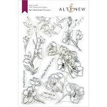 Load image into Gallery viewer, AlteNew, Pen Sketched Flowers Stamp &amp; Die Set
