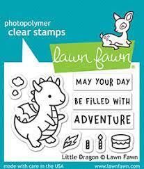 Lawn Fawn, Little Dragon Stamp