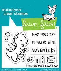 Lawn Fawn, Little Dragon Stamp q