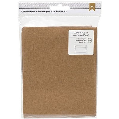 American Crafts, A2 Envelopes in Kraft-50