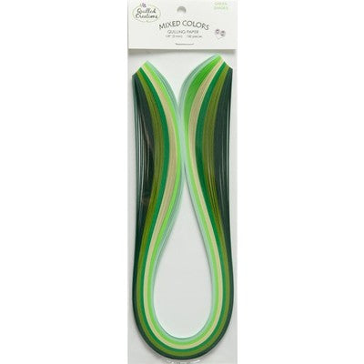 Quilled Creations, Mixed Colors, Green Shades 1/8”