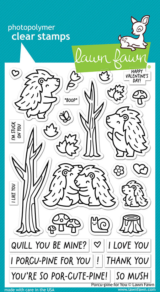 Lawn Fawn, Porcu-pine for You Stamp & Die Set q