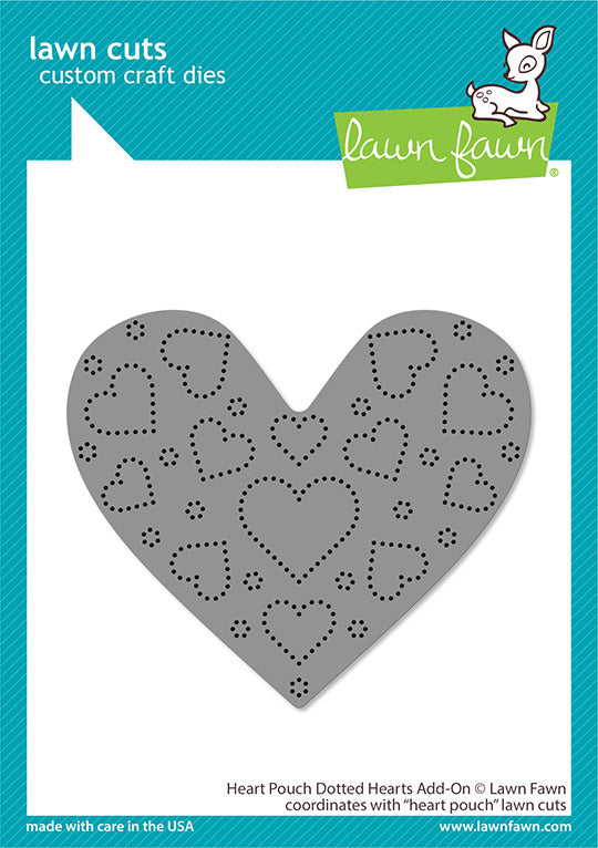 Lawn Fawn, Heart Pouch Dotted Hearts Add-On