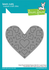 Lawn Fawn, Heart Pouch Dotted Hearts Add-On