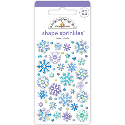 Doodlebug, Snow Much Fun, Shape Sprinkles Snow Colorful