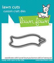 Load image into Gallery viewer, Lawn Fawn, Carrot ‘bout You Banner Add-On Stamp &amp; Die set q

