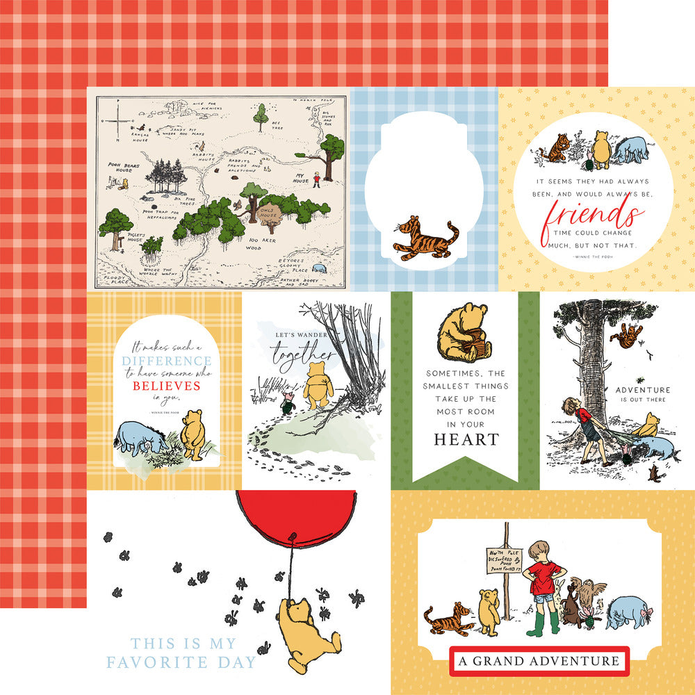 Echo Park, Winnie The Pooh, Multi Journaling Cards
