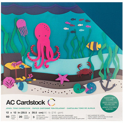 AC Cardstock, 60 Pack , Jewel Tones Cardstock