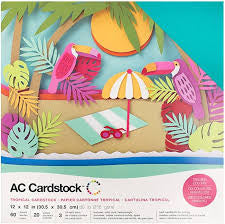 AC Cardstock, 60 Pack , Tropical Tones Cardstock