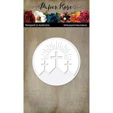 Paper Rose, Three 3 Crosses Die Cut