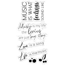 Crafters Companion, Music & Lyrics Stamp and Stencil SEt