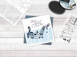 Crafters Companion, Music & Lyrics Stamp and Stencil SEt