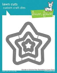 Lawn Fawn, Outside in Stitched Star Stackables q