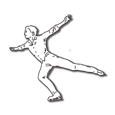 Scrapbook Customs, Male Ice Skater Die Cut