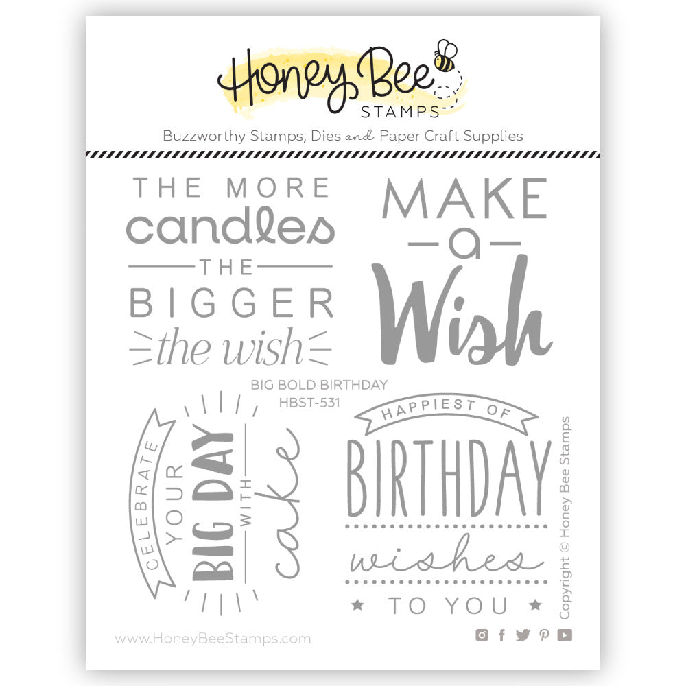 Honeybee Stamps, Big bold Birthday Stamp