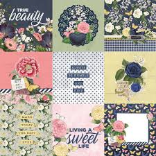 Simple Stories, Simple vintage Indigo Garden-4x4 Elements