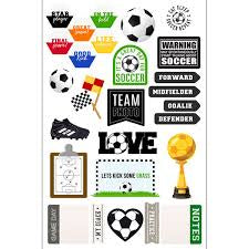 Scrapbook Customs, Soccer Embellishments Laser Cut