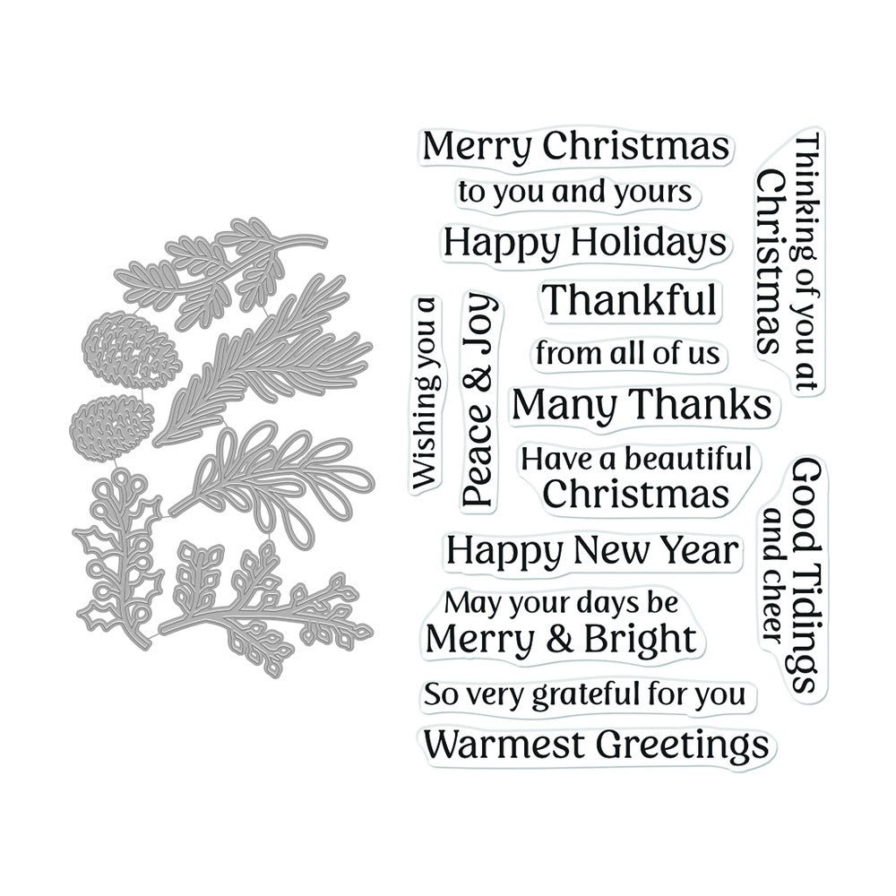 Hero Arts, Winter Foliage Stamp & Die Cut